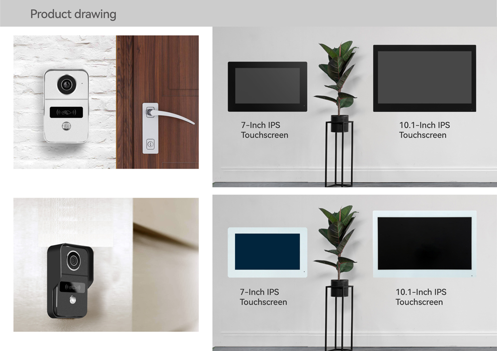 Smart Doorbell Wired - Dodatkowy 1 szt. LCD TUYA 2-przewodowy