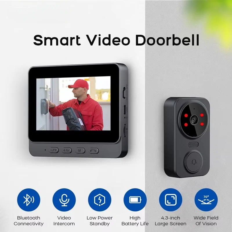 Smart Doorbell Wired - Inteligentny wideodomofon M8 WiFi z dwukierunkową