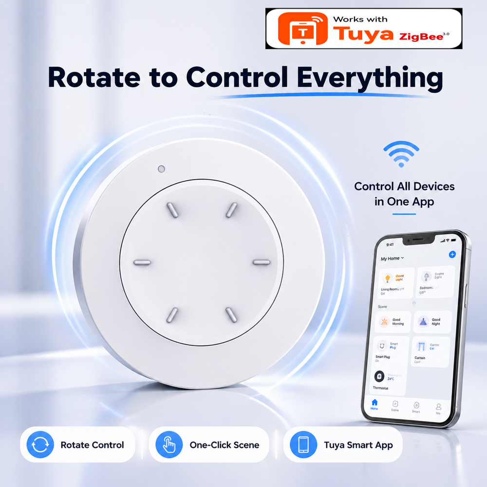 Home Automation Ideas - Inteligentny przełącznik obrotowy ZigBee współpracujący z