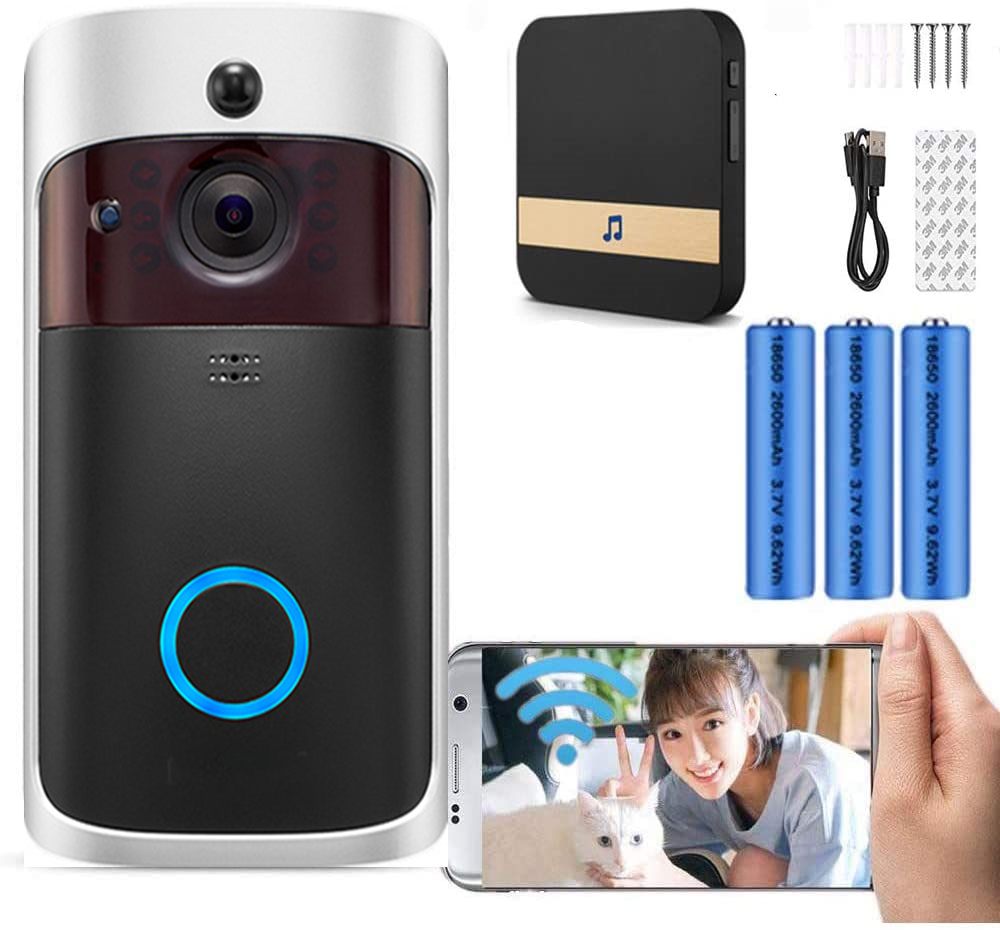Smart Doorbell Wired - Kamera wideodomofonowa HD WiFi Dzwonek do