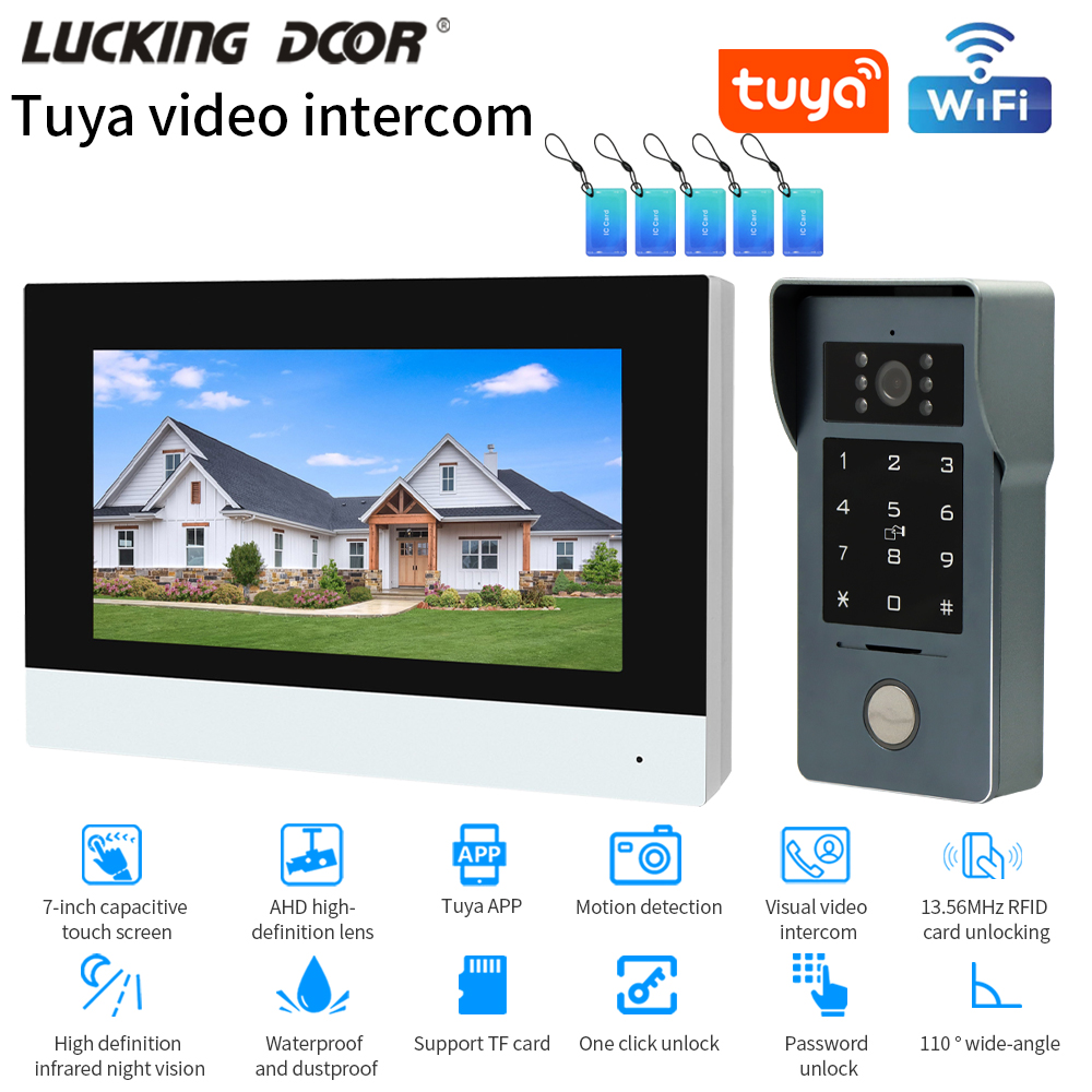 Tuya Wifi 7/10-calowe zestawy  – Smart Doorbell Wired recenzja i cena