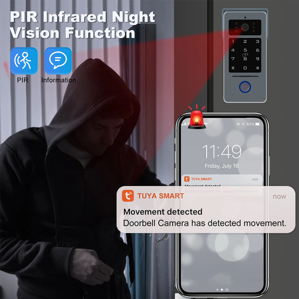 Tuya Wifi 7/10-calowe zestawy  – Smart Doorbell Wired recenzja i cena